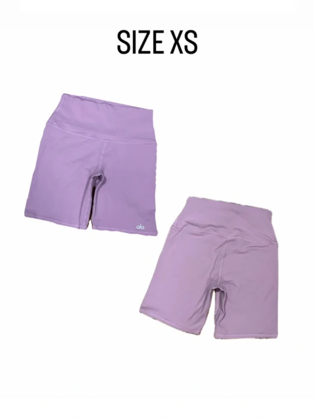 Alo Yoga High Waist Purple Lavender Bike Shorts XS.